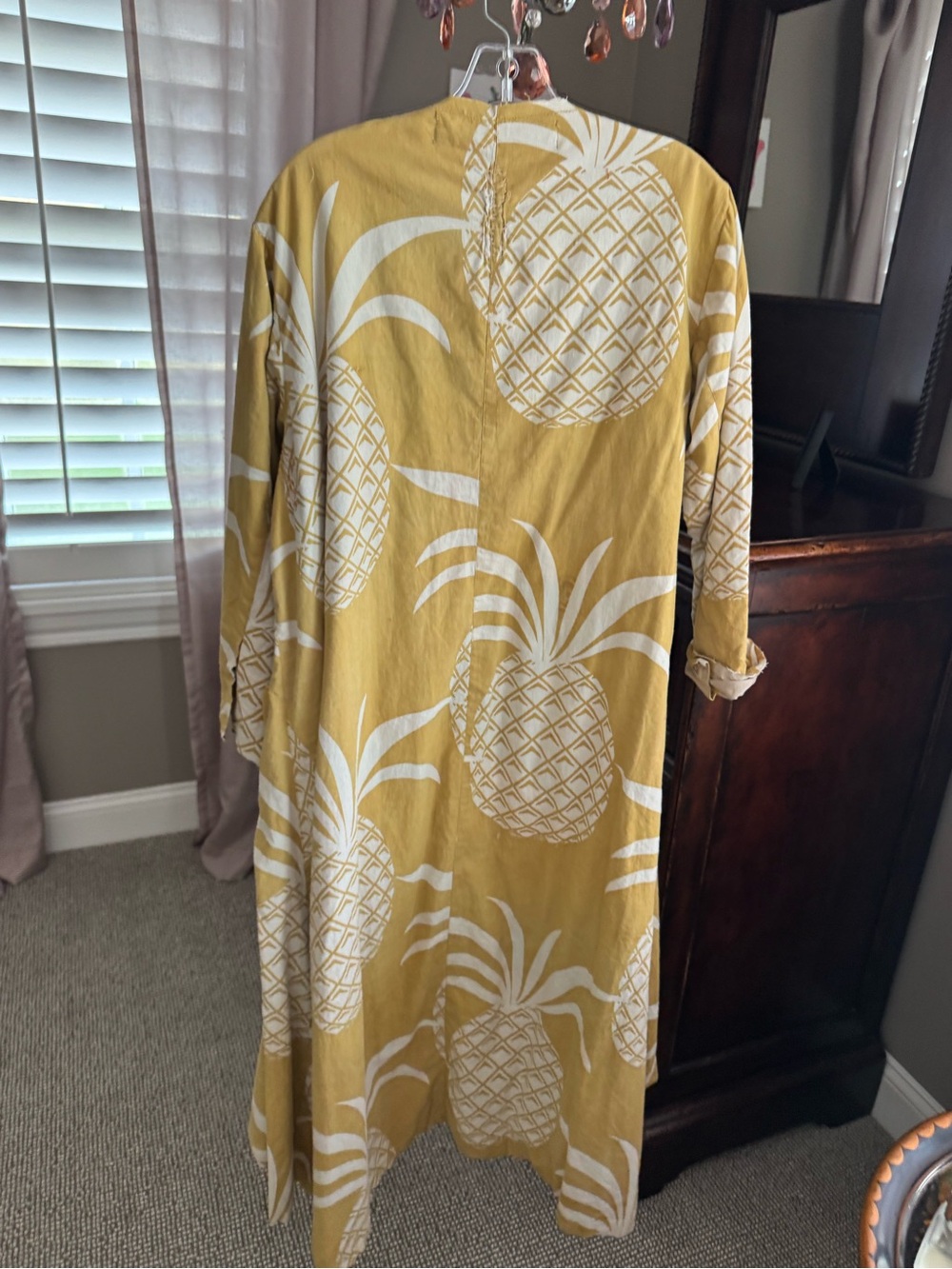Magnolia Pearl Yellow Pineapple-Print Casual Coat